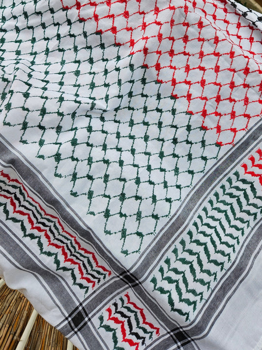 palestine coloured keffiyeh