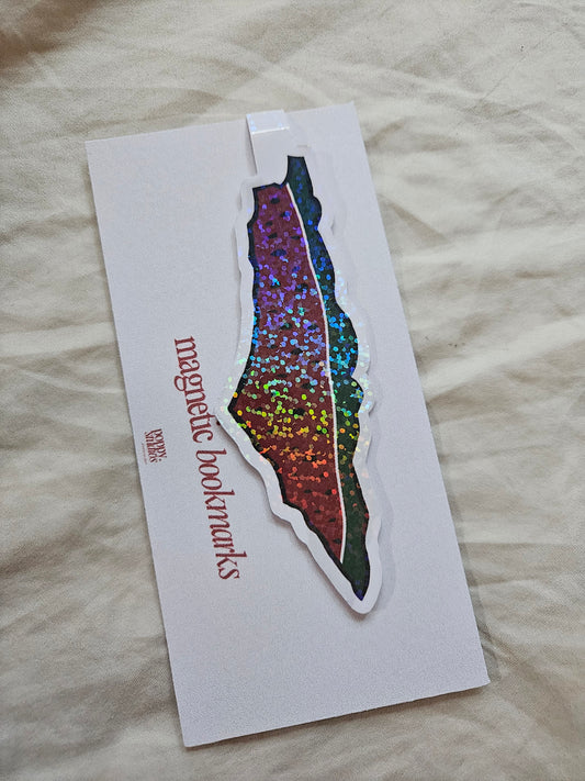 magnetic bookmark watermelon glitter