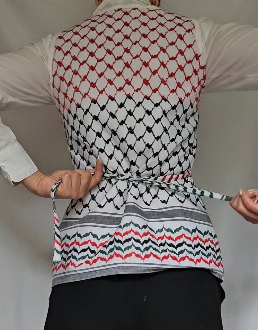 long keffiyeh vest