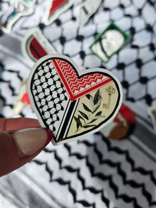 Palestine heart sticker