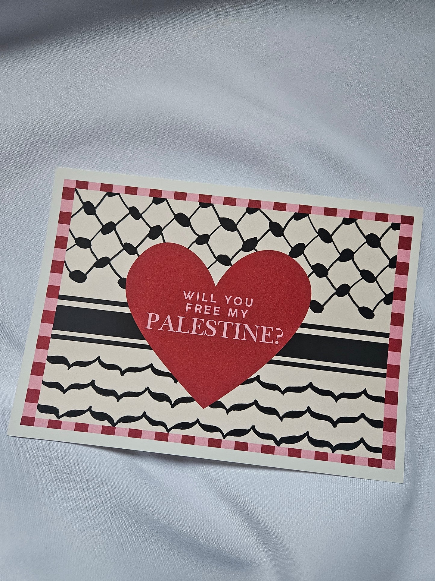 postcard "will you free my palestine?"