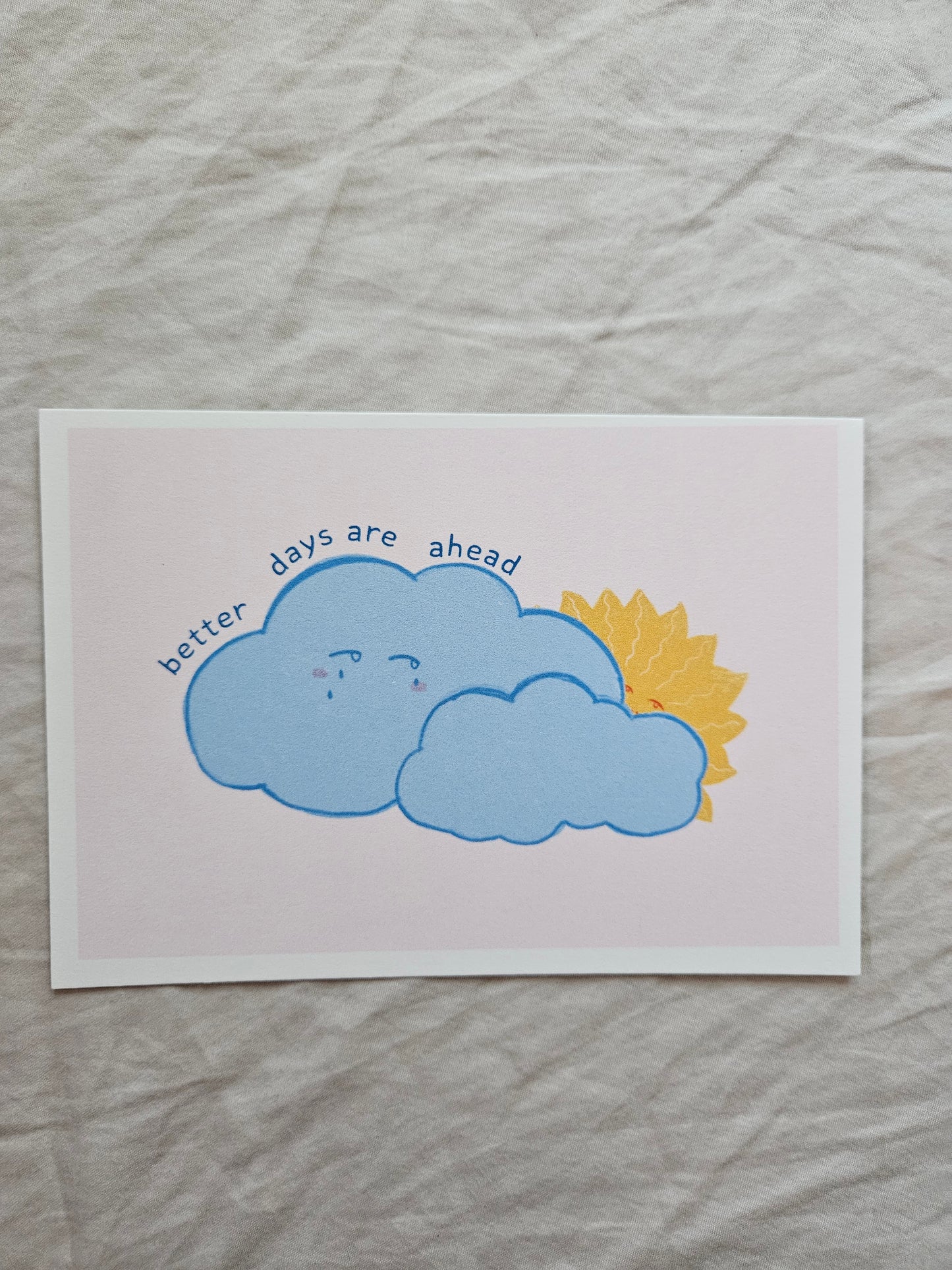postcard "better days are ahead"