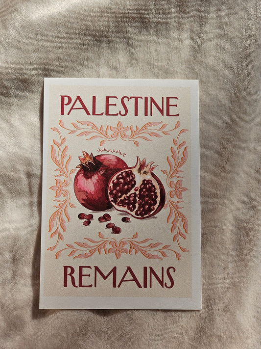 print pomegranate "palestine remains"