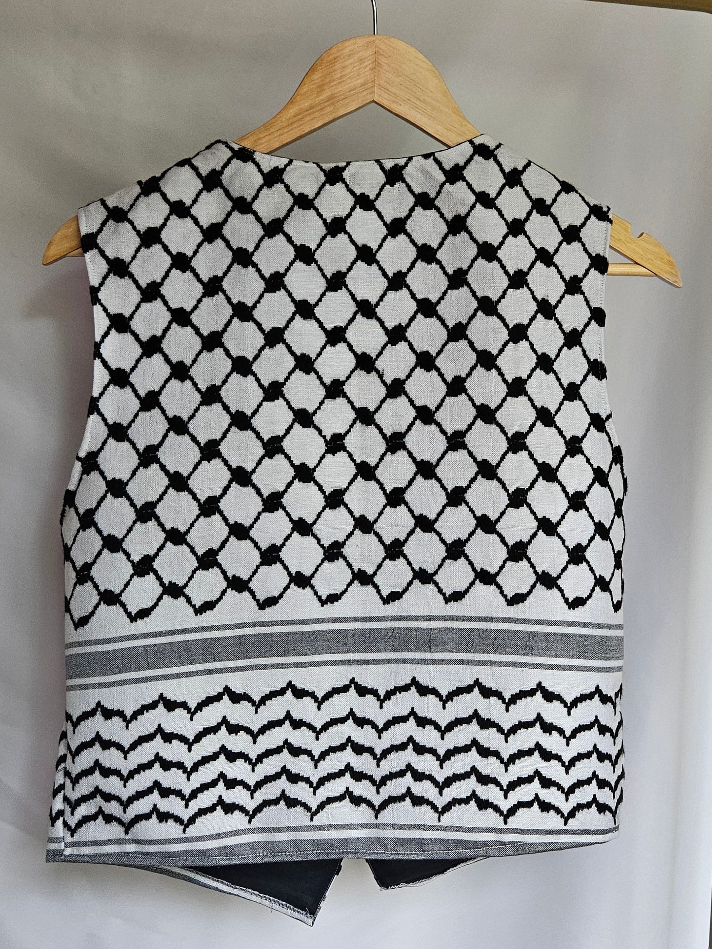 keffiyeh vest black/white