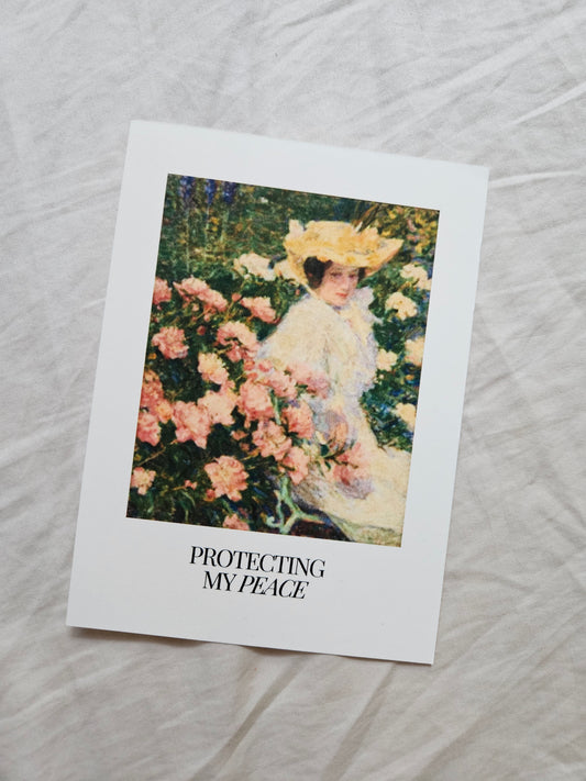postcard "protecting my peace"
