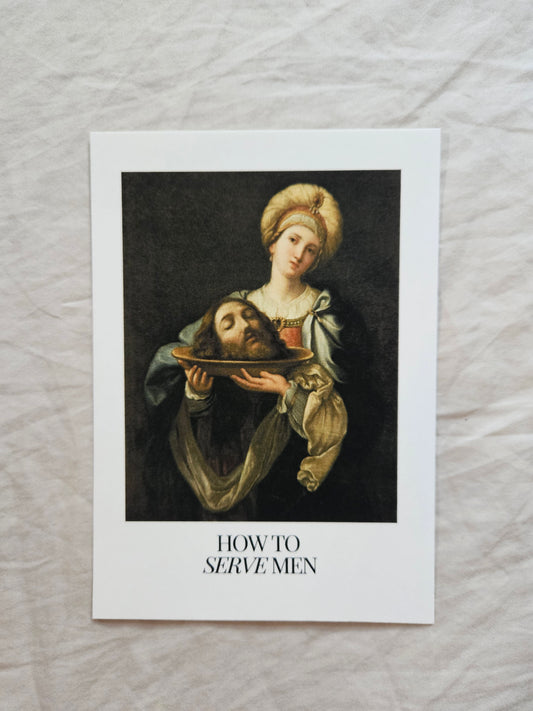 postcard "how to serve men"