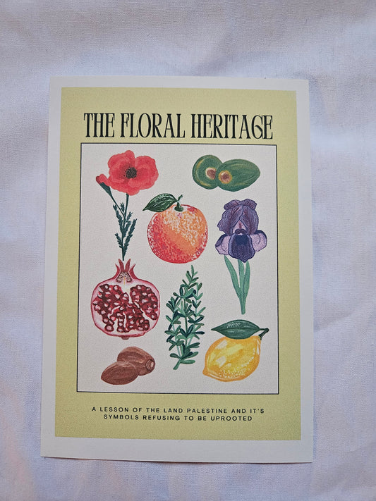 postcard "floral heritage of palestine"
