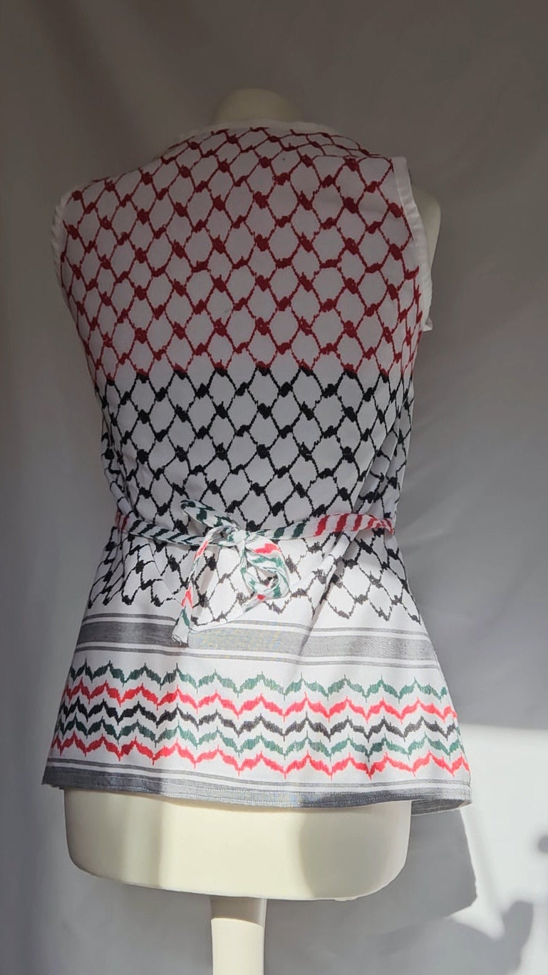 long keffiyeh vest