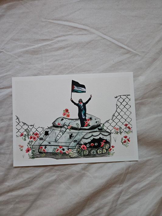 postcard "palestine will be free"