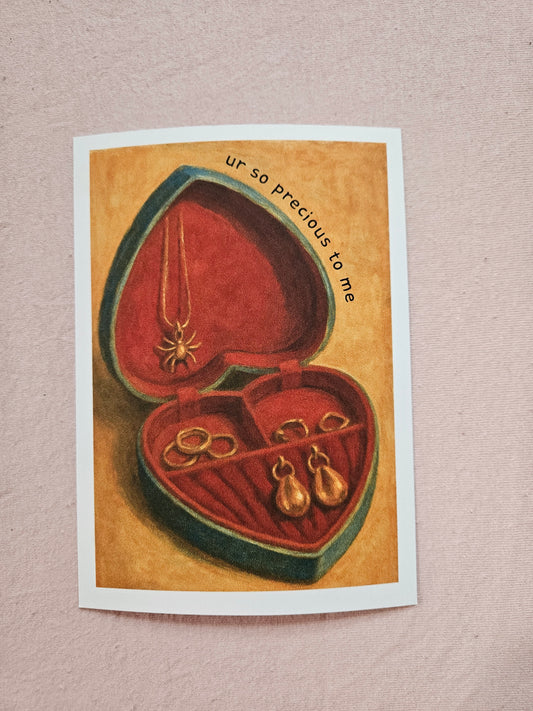 postcard "ur so precious to me"