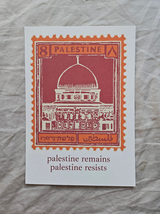 postcard "palestine stamp"
