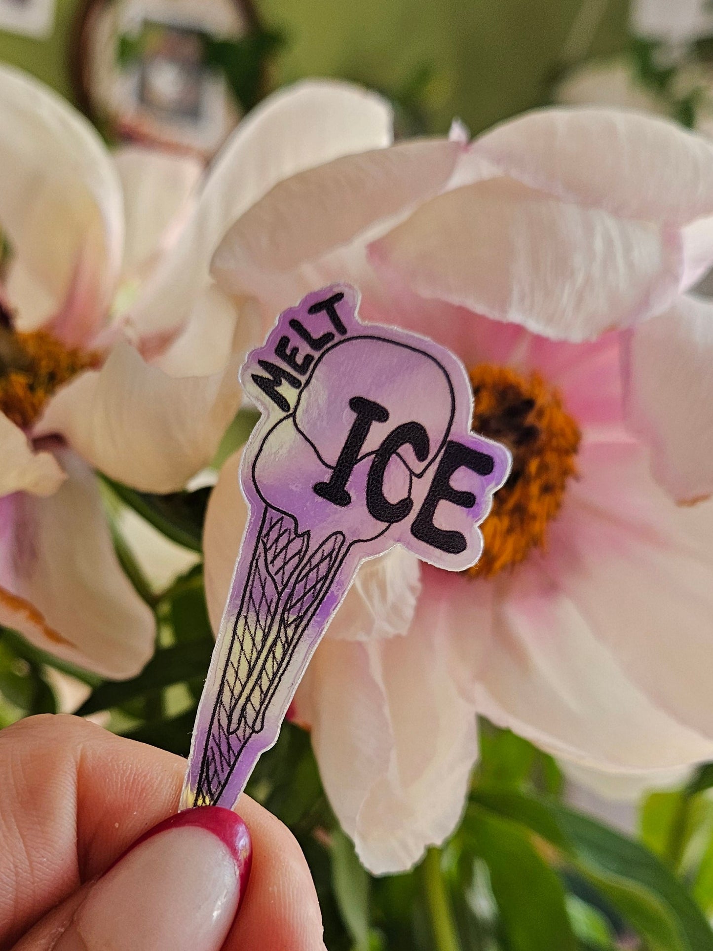 melt ice holographic sticker