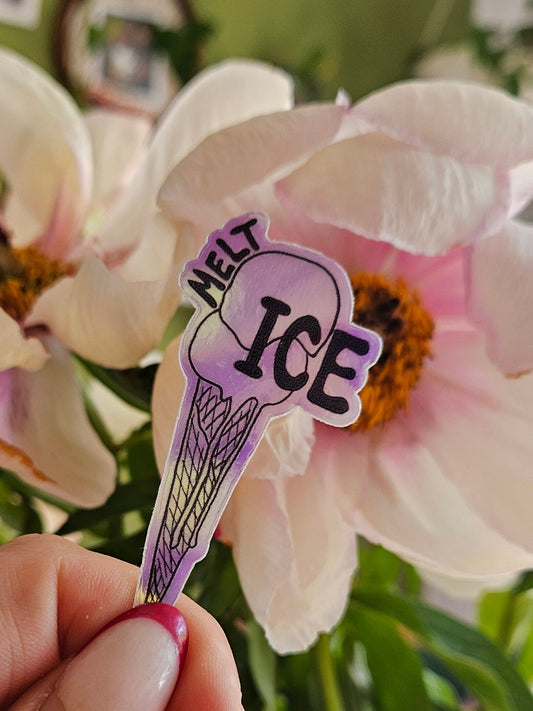 melt ice holographic sticker