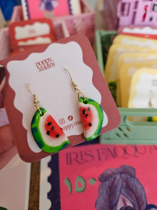 watermelon earrings - big