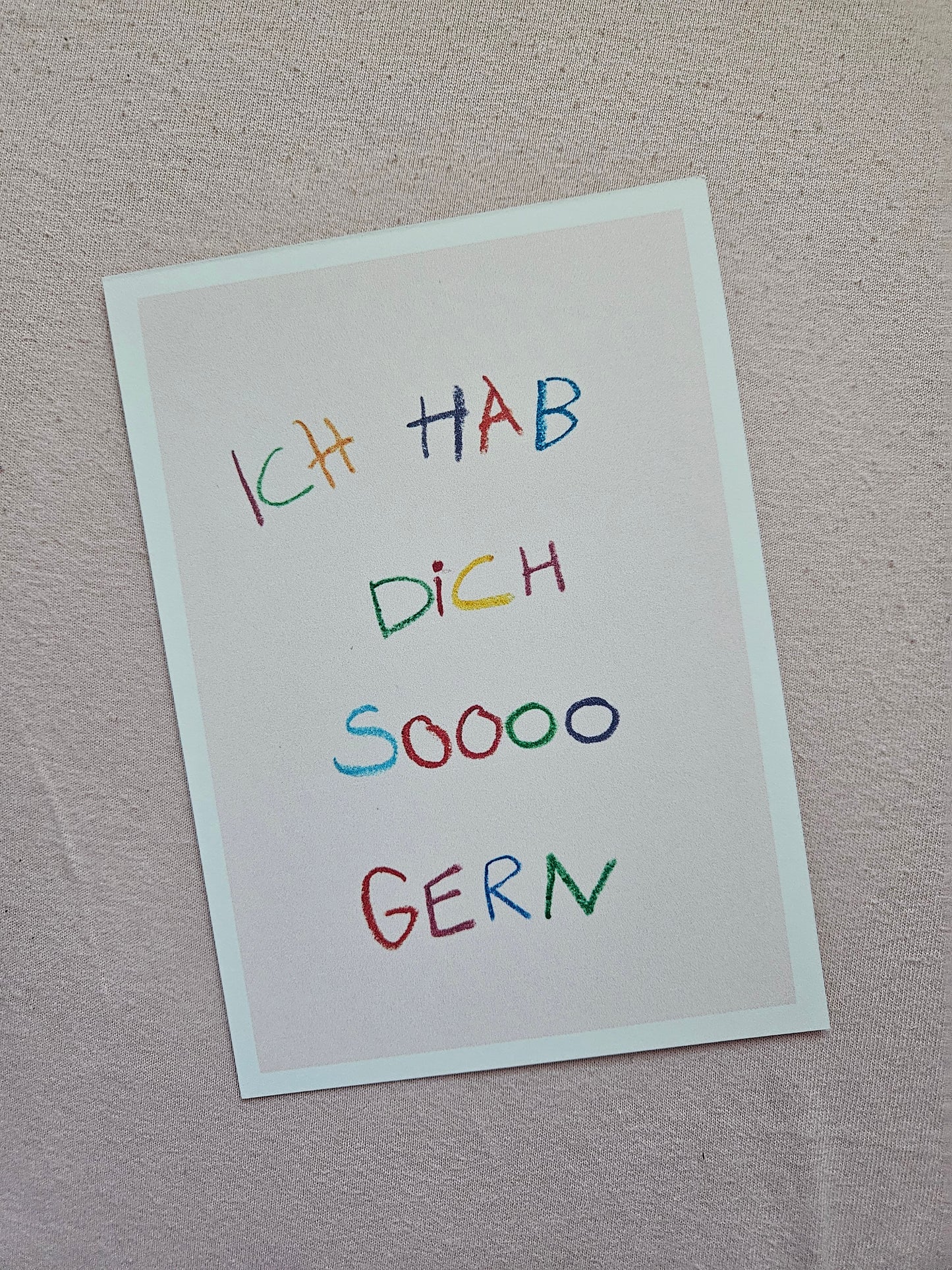 postcard "ich hab dich sooo"