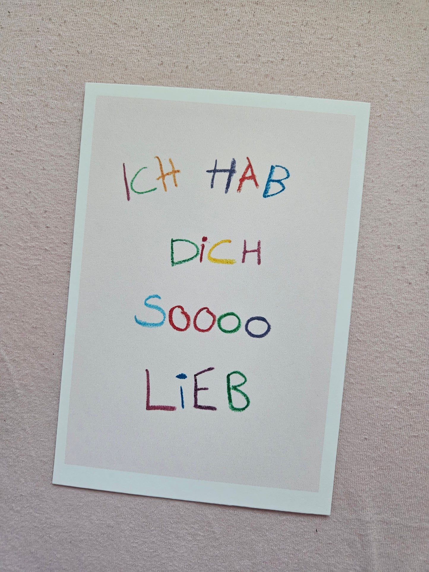 postcard "ich hab dich sooo"