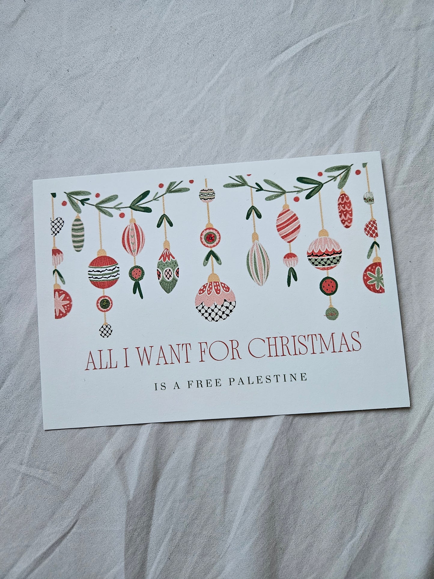 christmas card "all i want"
