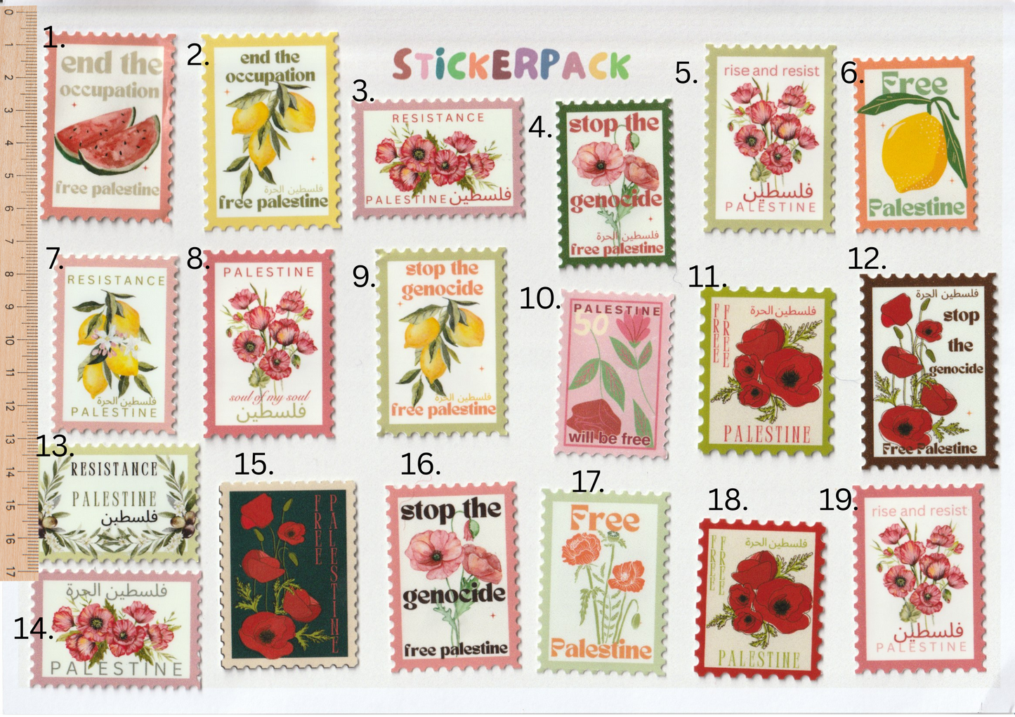 stickerpack "palestine stamps"