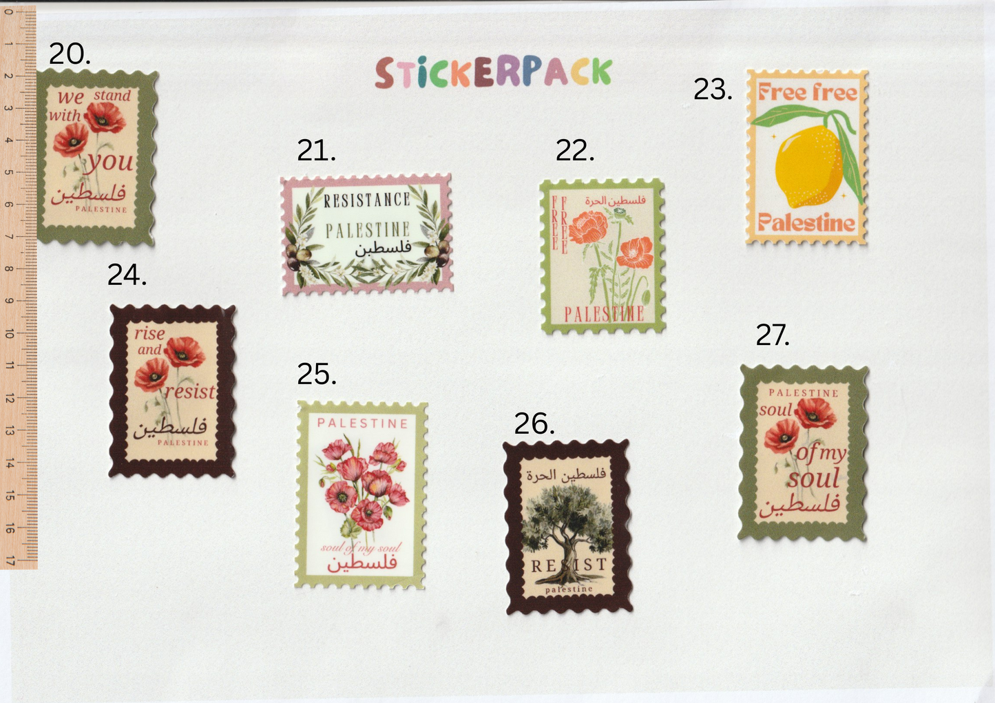 stickerpack "palestine stamps"