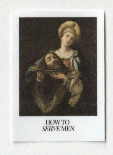 sticker "how to serve men"
